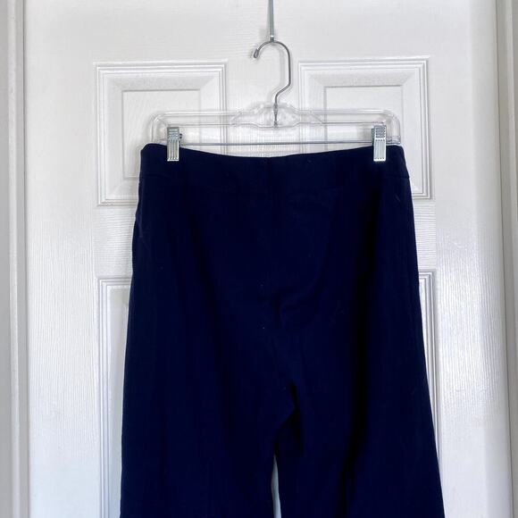 ESCADA Navy Blue Dress Pants Size 44 US 14 Trousers Straight Leg Slacks Office - Picture 3 of 6